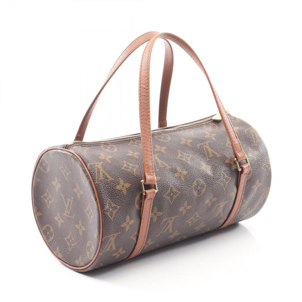 Louis Vuitton Papillon Handbag Canvas Leather Monogram Brown